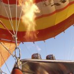 A hot air balloon is made up of three components