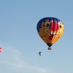 A hot air balloon is made up of three components: burners, basket, an envelope