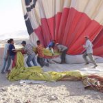 A hot air balloon safari is best done when the weather is calmest