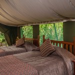 Each traditional tent has a spacious seating area