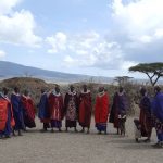 Maasai tribe live in enclosures called Enkang