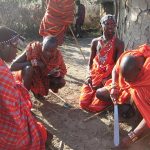 Maasai families live in enclosures which contains ten to twenty small huts and is protected by fences or bushes