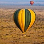 A safari balloon has 4 compartments for the passengers
