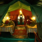 Tented accommodation offers stargazing opportunities and guided walks