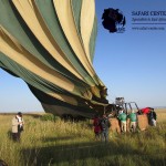 You can observe the deflation of the balloon envelope upon landing