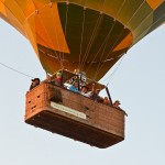Each compartment of the hot-air balloon basket can accommodate up to 4 people