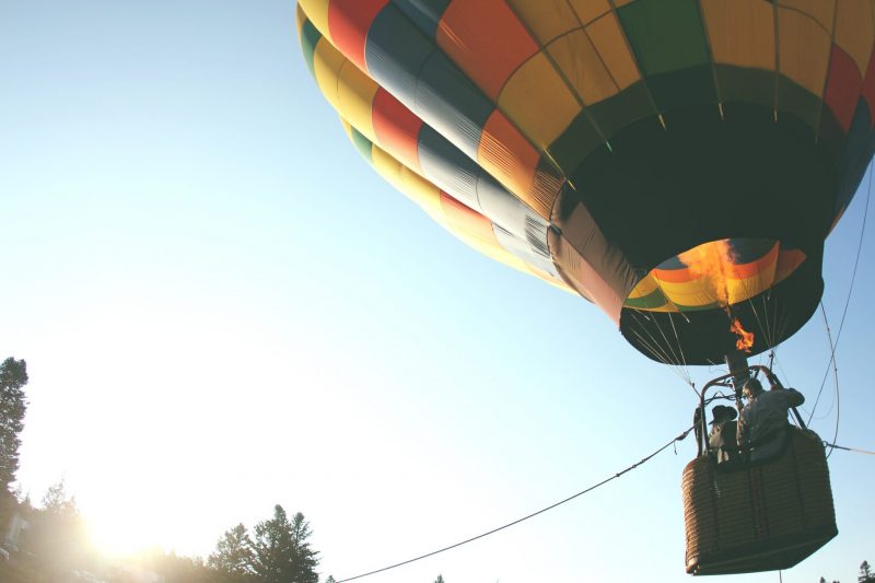 The basket is the lowest part of the balloon, just underneath the burner