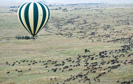 A typical hotair balloon ride lasts for about an hour