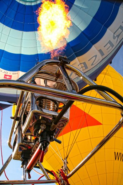 Three components of hotair balloon aircraft