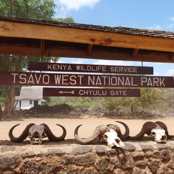Tsavo west national park chyulu gate