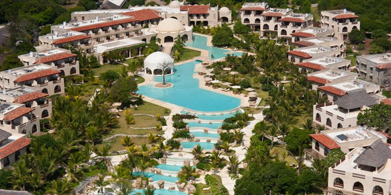 Aerial view of Swahili Beach Resort