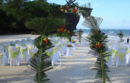 Beach front wedding