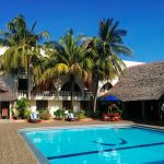 Serene view of the swimming pool