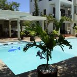 Balcony overlooking the main swimming pool area