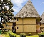 Rooms are in typical makuti roofed cottages