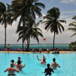 Swimming pool volleyball