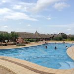 Terrace overlooking the swimming pool