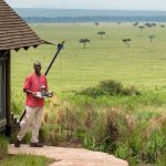 Butler at Andbeyond Bateleur Camp overlooking the Masai Mara