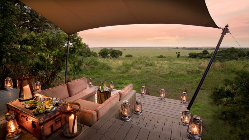 Suite at Andbeyond Bateleur Camp overlooking the Masai Mara