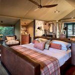 Tented suite interior at andbeyond Bateleur Camp in the Masai Mara