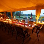 Africa Kenya Maasai Mara elephant pepper camp dining