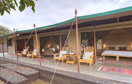 Asilia Ol Pejeta bush camp family tent exterior