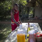 Encounter Mara breakfast setup