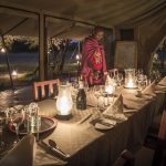 Encounter Mara dinner setup