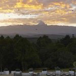 Swimming pool with view of Mt. Kenya