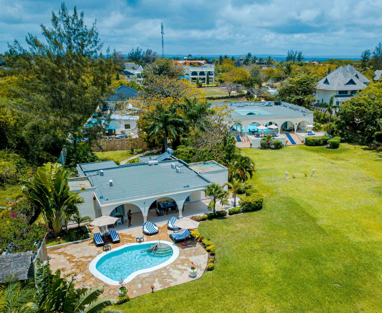 Private swimming for villa