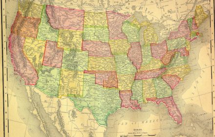 US State map blank