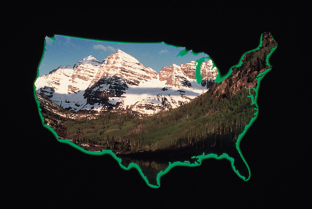 Blank map of USA